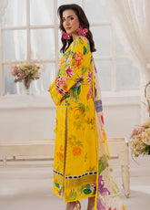 Sunshine Bloom By Alzohaib Printed Cotton Silk 3 Piece Unstitched Suit AZ25SSBW D-CSE-03